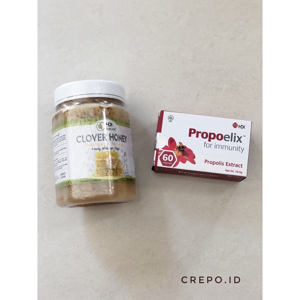 PROMO BUNDLE MADU HDI CLOVER HONEY 1 KG DAN PROPOELIX ISI 60 CAPS