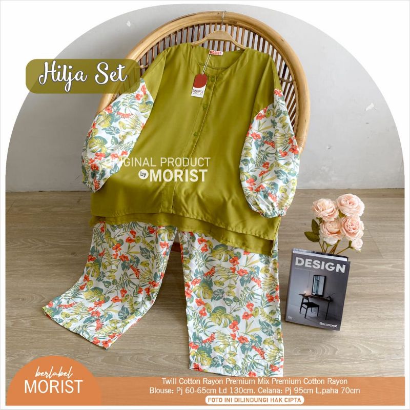Olio set Ruis Set Hilja Set Koiso set setelan wanita setelan celana rayon original morist-4