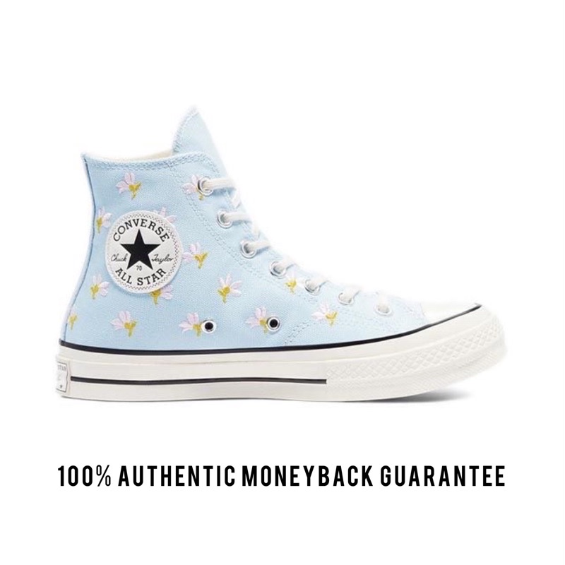 Converse Chuck 70 Embroidered Garden Party Hi Chambray Blue