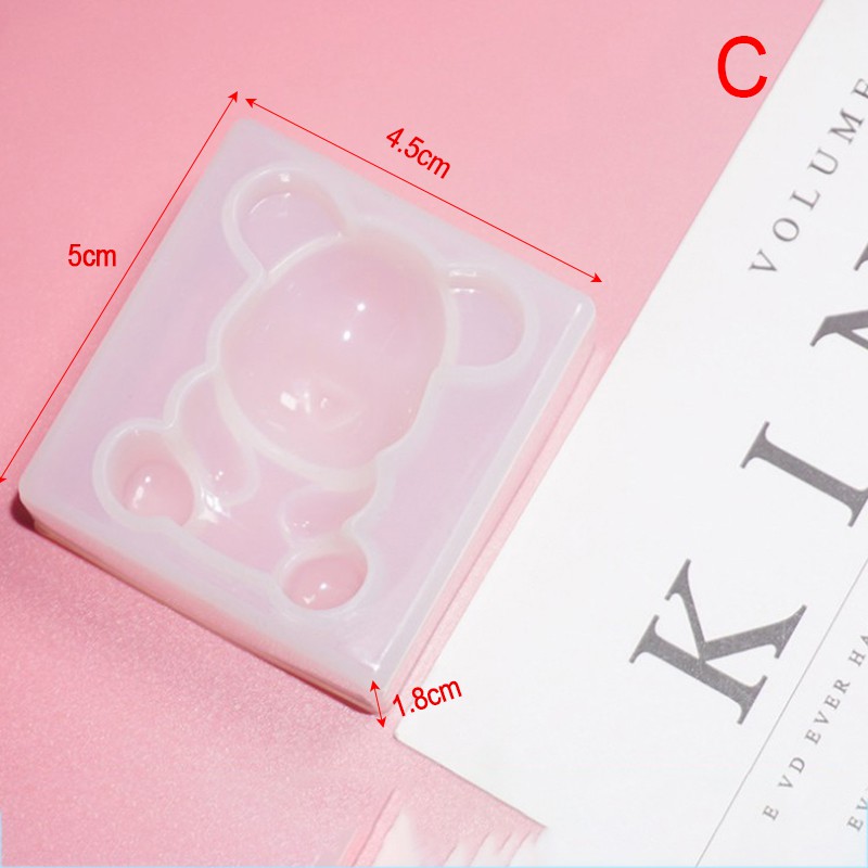 Hbid Cetakan Resin DIY Bentuk Beruang Bahan Silikon Untuk Membuat Perhiasan