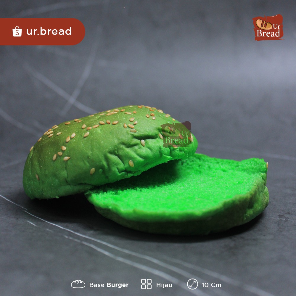 Roti Burger Hijau 10cm | Base Burger 10cm Green