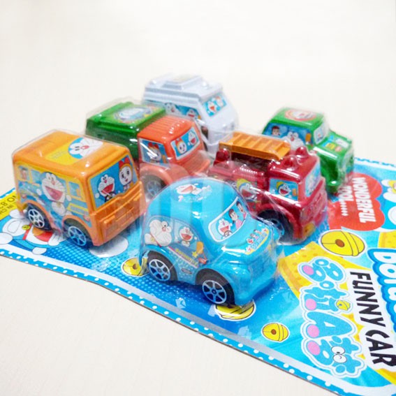 Doraemon Funny Car Set 6in1 Mainan Mobil Doraemon Metro Bus