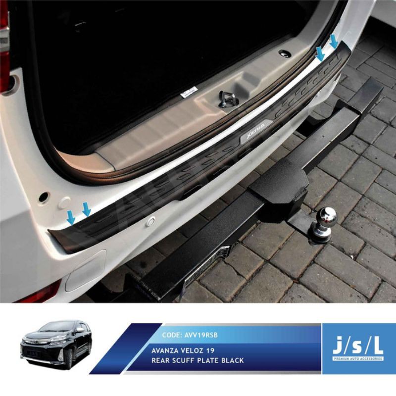 Sillplate Belakang New Xenia2019 Rear Scuff Plate Black Activo