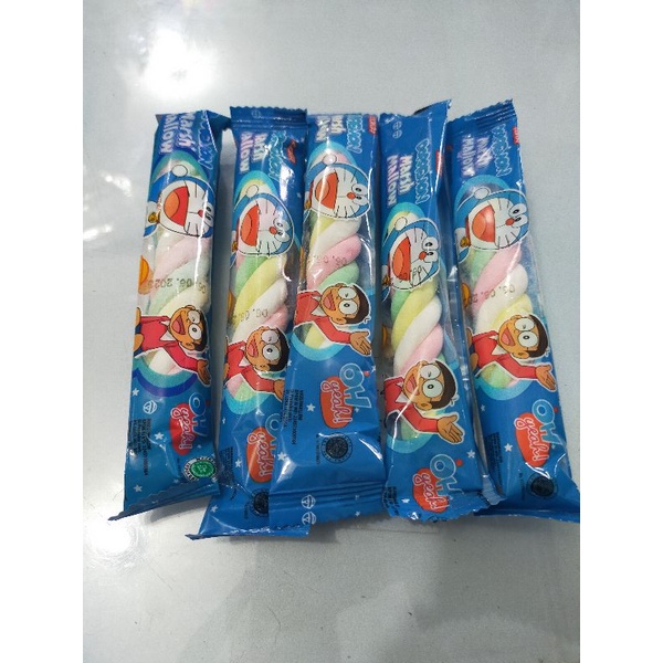 Marshmallow Kepang Stick Doraemon/Permen Marshmallow  per PACK