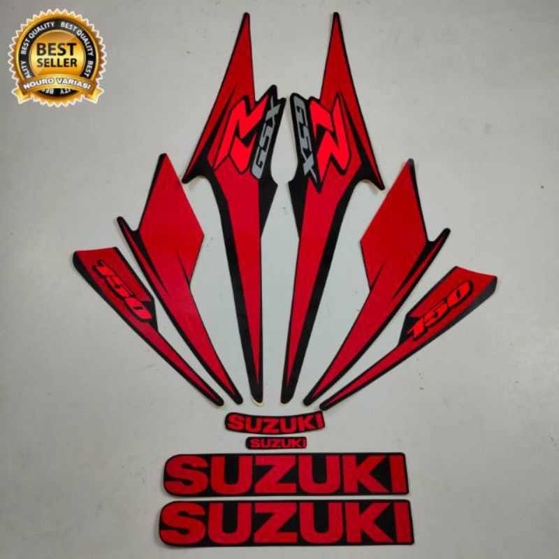striping suzuki GSX 150 r 2018 hitam list body standar