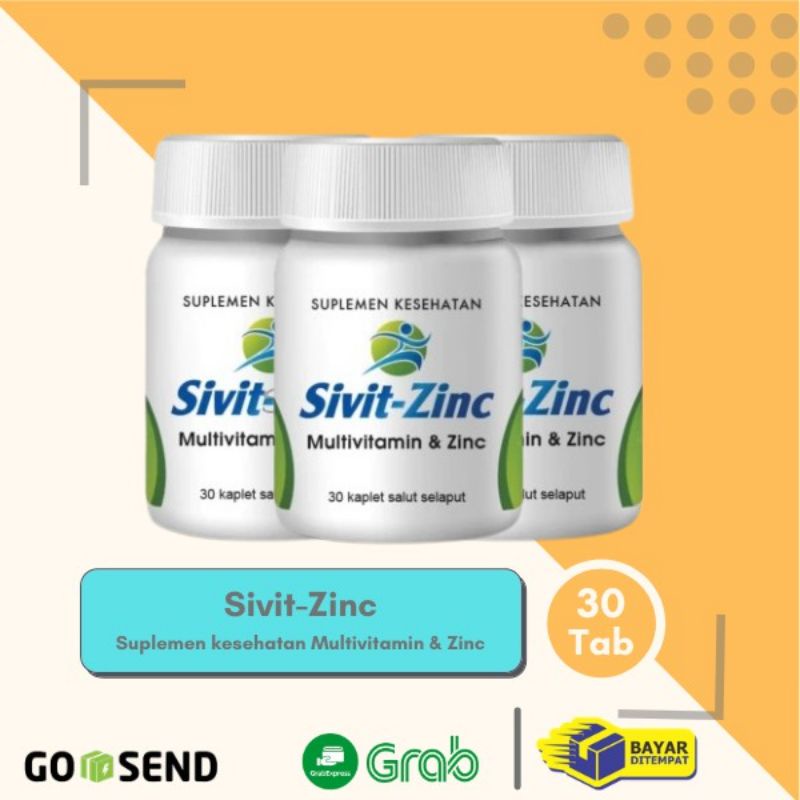 Sivit-Zinc Multivitamin & Zinc isi 30 suplemen kesehatan