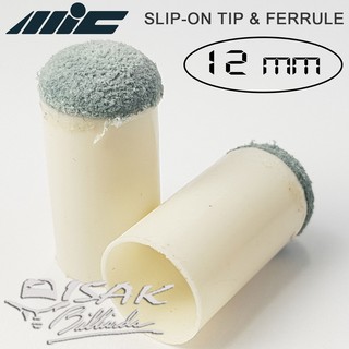 MIC Slip On Tip & Ferrule - 12 mm Selongsong Stik Biliar Billiard Sarung Tips Cue Stick