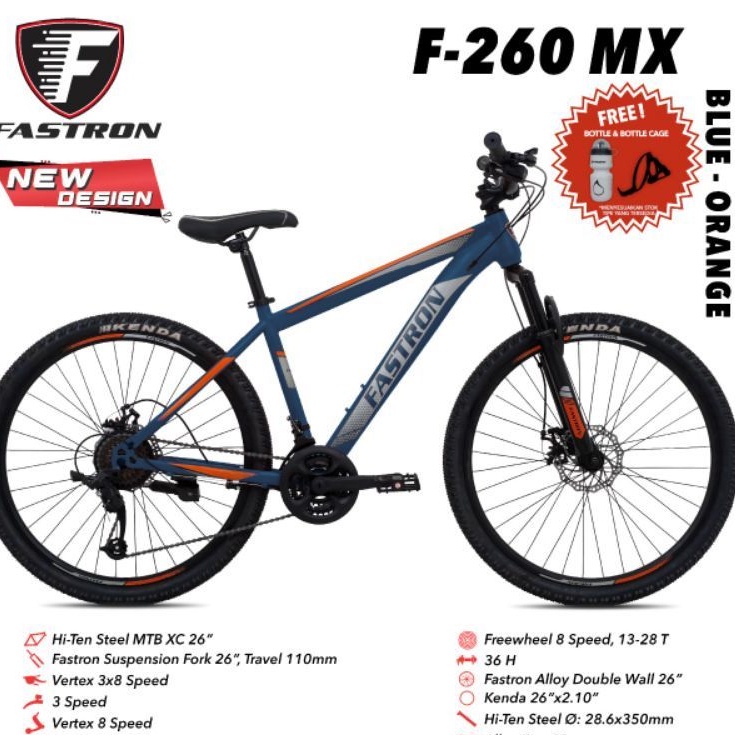 Sepeda Gunung Anak Remaja Dewasa MTB 26 Fastron 260 MX 24 Speed