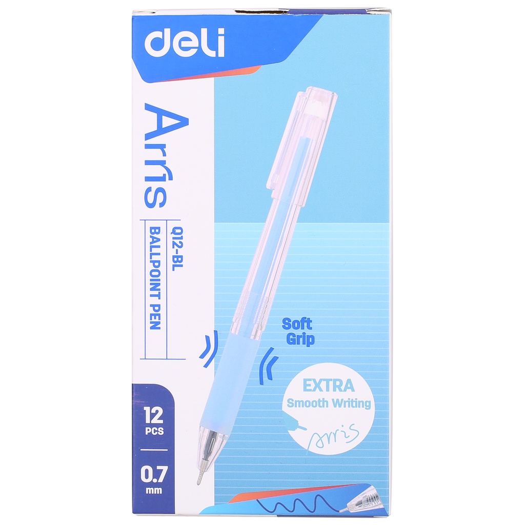 

(PROMO OS) Deli Ballpoint Pen, Tinta Hitam/Biru Capable/Retractable, untuk Menulis Lebih Halus