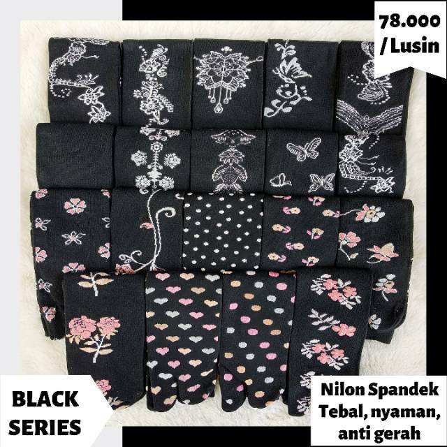 Kaos  Kaki  Motif Black series Jempol Telapak Hitam Spandek   Kaos  Kaki  Motif Black series Jempol Telapak Hitam Spandek