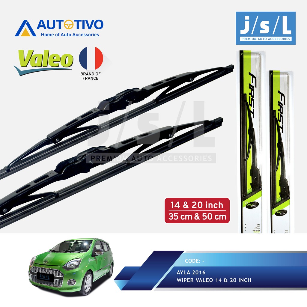 Dathatsu Ayla Wiper Mobil Valeo (2 Pcs Kiri Kanan)/Aksesoris Ayla variasi mobil Terlengkap