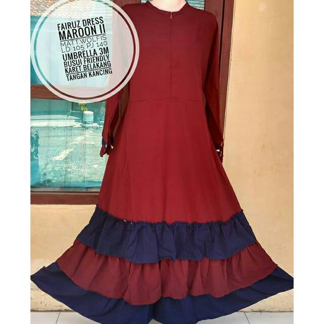 Gamis wolfis murah ecer grosir