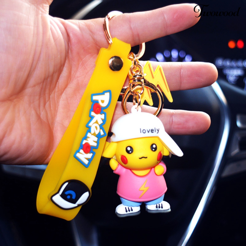 Gantungan Kunci Karakter Kartun Anime Pikachu Portable Untuk Dekorasi Tas Handbag