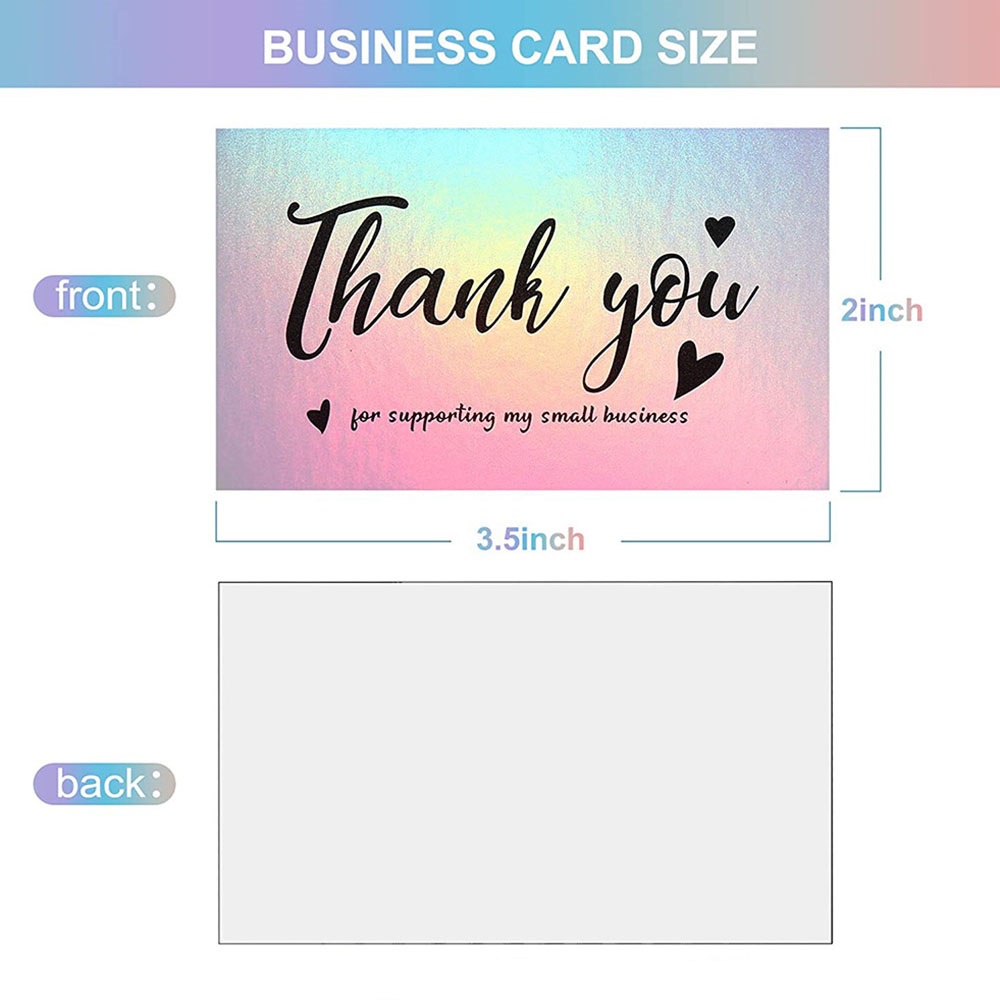 

Terlaris ✨ - 50PCS/Pack Lase Thank You Love Cards Thank You Postcard Gifts Cards3.1.23