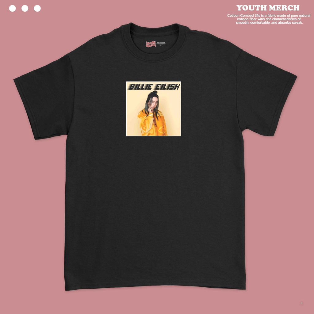Kaos Musik Billie Eilish Yellow - Musik Merch | Unisex | Baju Billie Eilish | Billie Eilish Tees