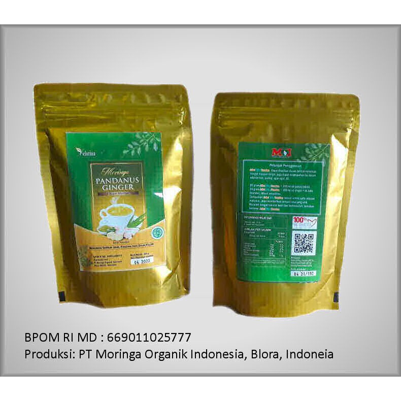 

EXP MEI 2026 KELORINA BPOM Minuman Serbuk Kelor Pandan Jahe (manis) 150 gram