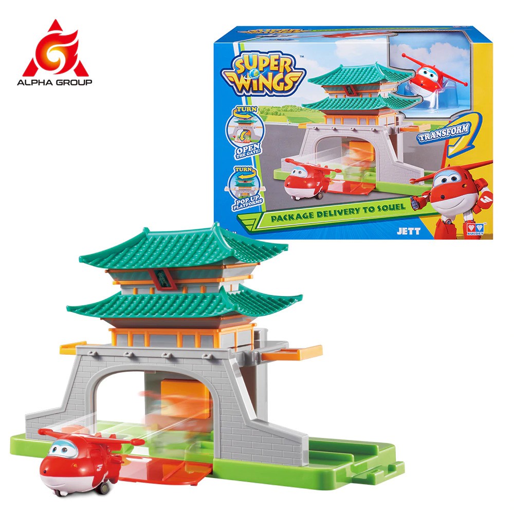 Jual SUPER WINGS - PACKAGE DELIVERY TO SEOUL JETT PLAYSET 