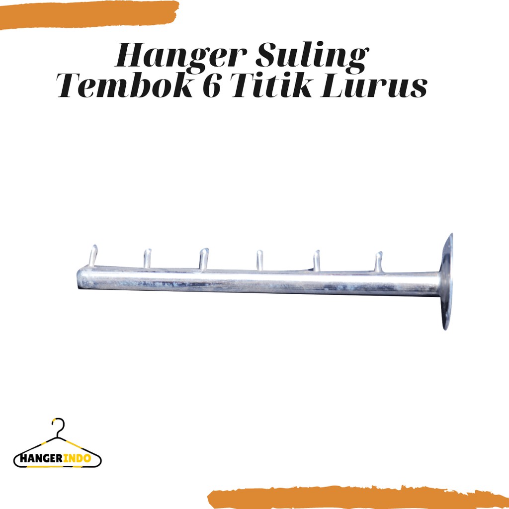 Hanger Suling Tembok 6 Titik Lurus | Gantungan Hanger Suling | Gantungan Baju