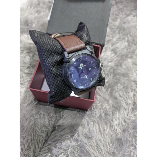 jam tangan kalep pria wanita diameter besar premium free box