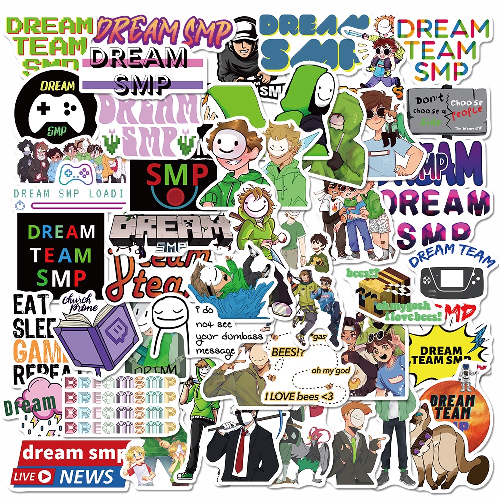 50pcs Stiker Motif Kartun Game Dream Smp Tahan Air Untuk Dekorasi Laptop / Gitar