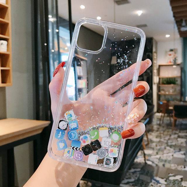 Case IPHONE XR XS Max XS X 11 Pro Max 11 Pro 11 Casing Glitter Unik Cantik