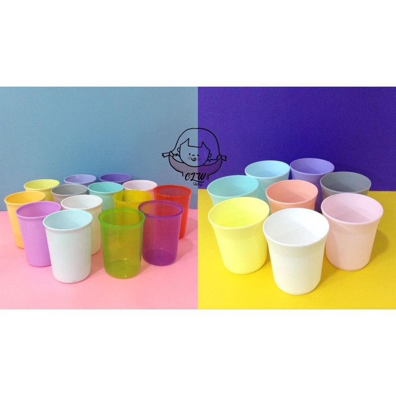 Gelas Minum Tumbler Tupper Colorful 300ml Gelas Mug Cangkir Warna Gelas 200ml Gelas Mini Kecil Mug P