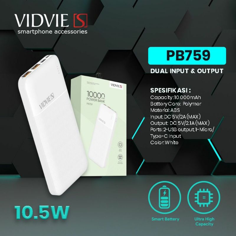 power Bank vidvie PB759