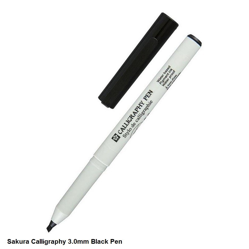 

SAKURA Calligraphy Pen (Stylo de Calligraphie) 3.0mm - Black Pigment