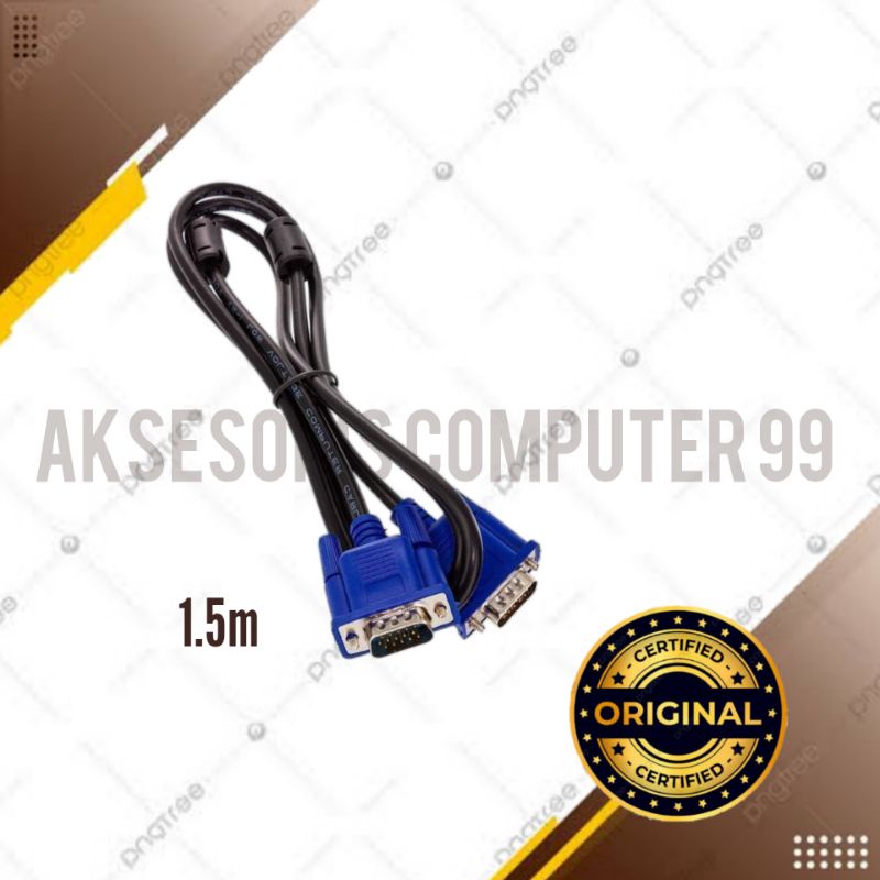 Kabel vga / Kabel vga to vga / kabel vga original / vga to vga / kabel vga male to male 1.5 meter