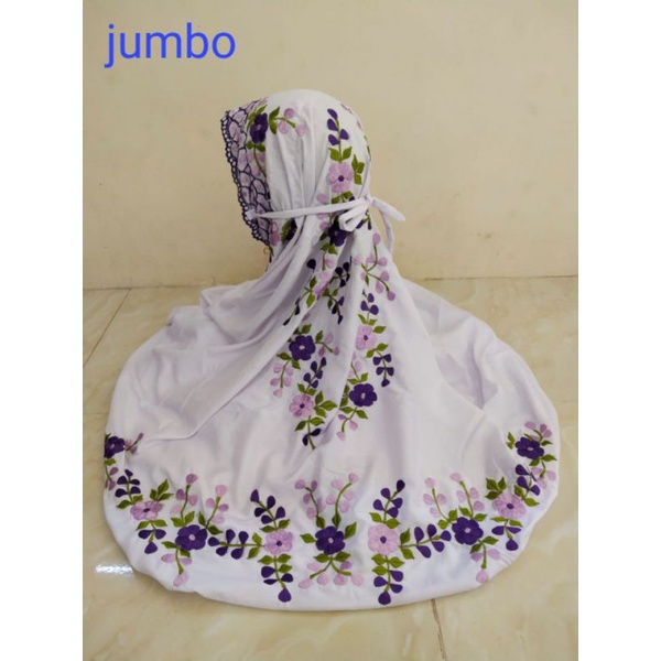 Mukena Terusan Dewasa Polino Bordir Jumbo