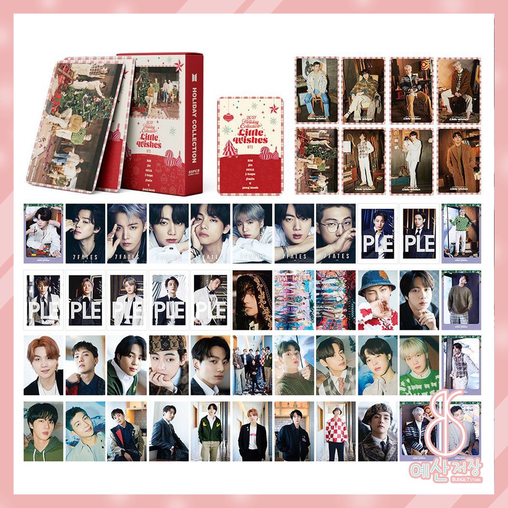 [BS] BISA COD 55pcs Photo Card BTS Little Wishes BTS Kartu Foto Merch KPOP Lomo Card - KP9100