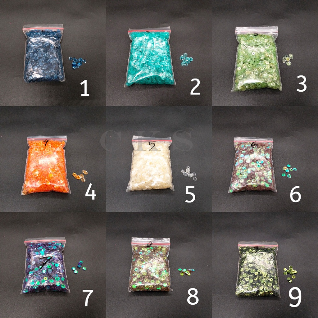 Payet ramboci berbentuk mangkok 6 mm (50 Gram)