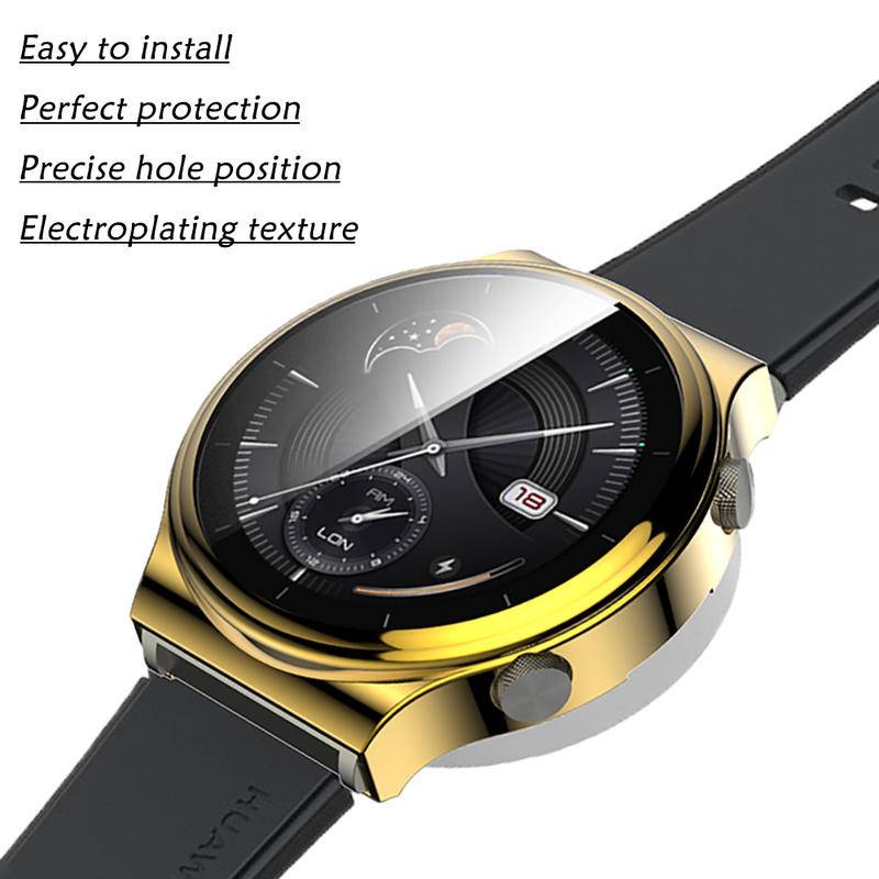 Casing Pelindung Huawei GT 3 2e 2 Pro 46mm Bahan TPU Dengan Bumper Pelindung Layar