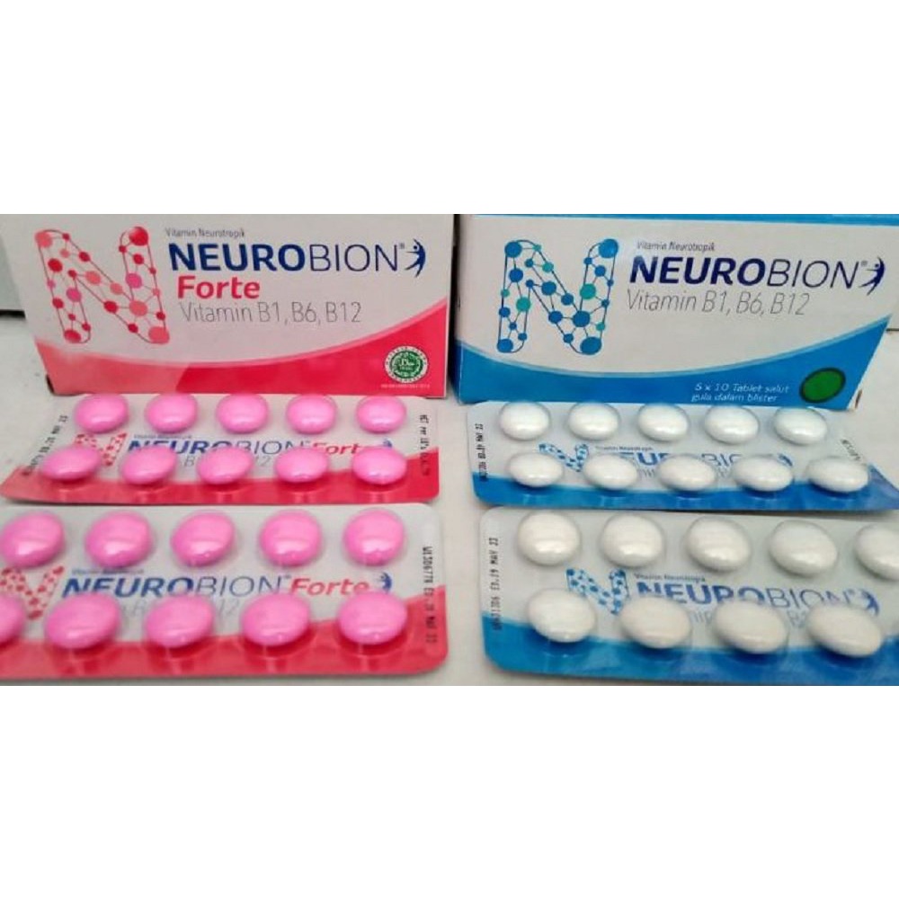 NEUROBION (PUTIH) - NEUROBION FORTE 5000 (PINK) STRIP 10 TABLET