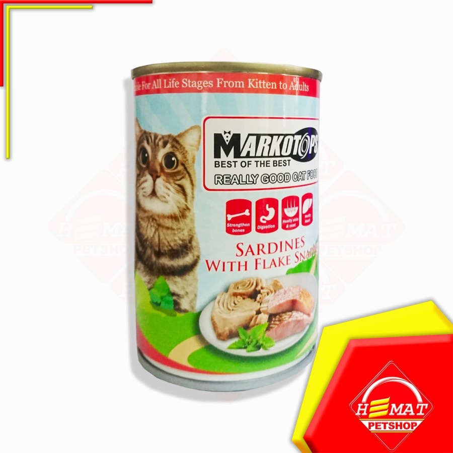 Makanan Kucing Markotop 400 Gram / Wet Food 400 Gram Kaleng