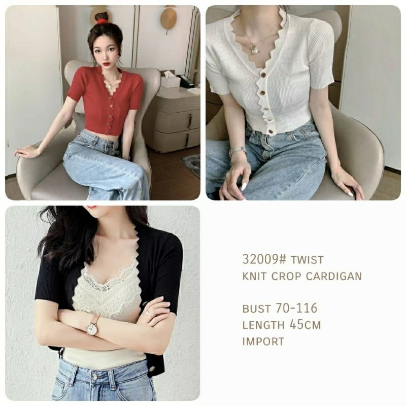TWIST CROP CARDIGAN KODE32009/IMPORT