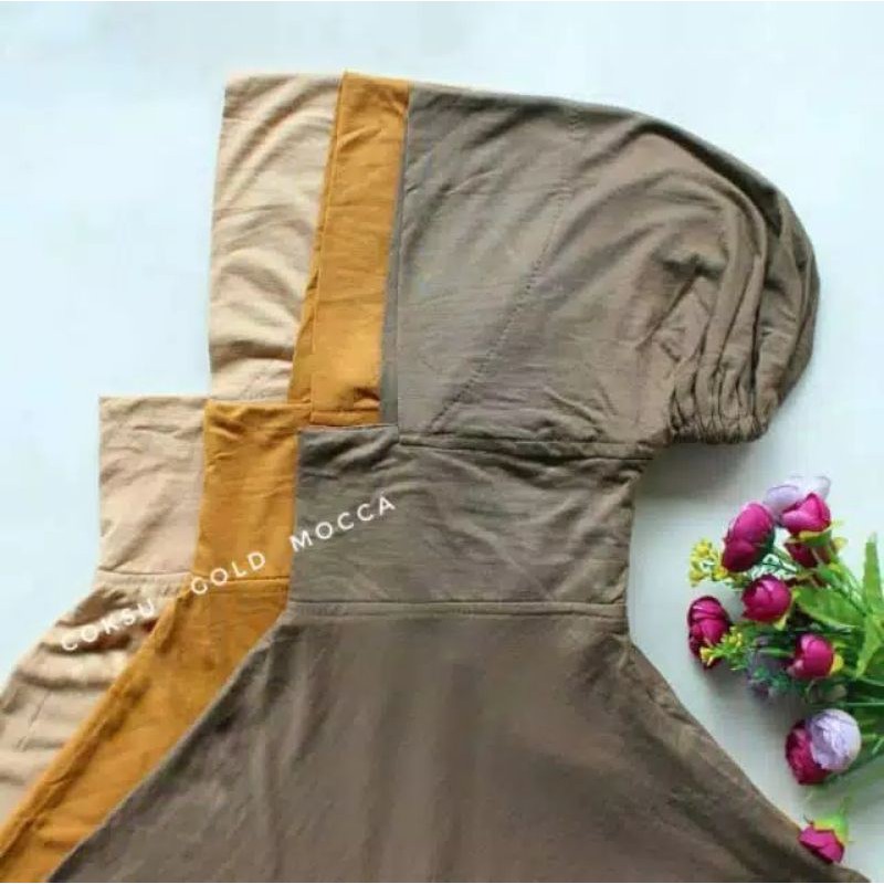 Inner Hijab Antem Ninja Resleting Anti Tembem Ciput Ninja Bahan Kaos Rayon Premium