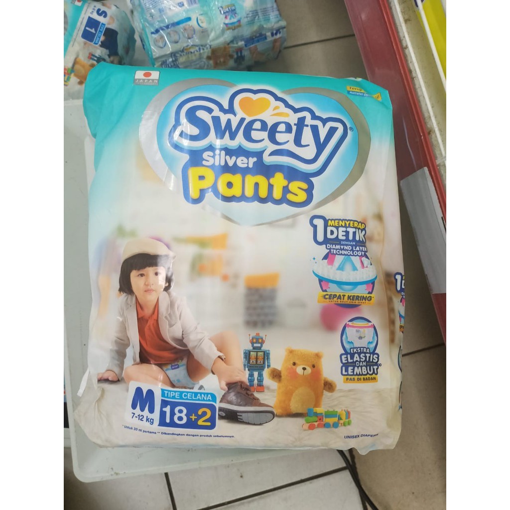 SWEETY SILVER PANTZ DRY ACTIVE M18+2