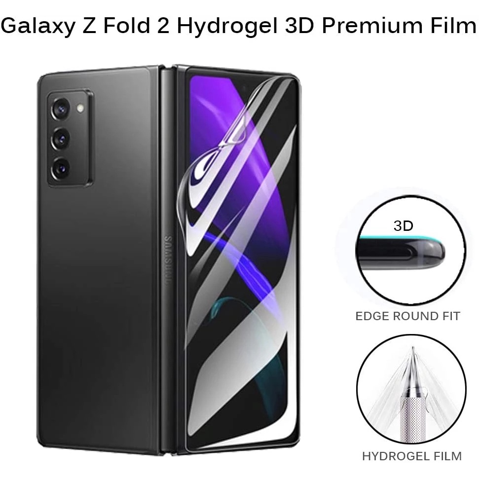 1 Set / 3Pcs Film Hydrogel Pelindung Layar Depan / Belakang Untuk Samsung Galaxy Z Fold 2 5G 2