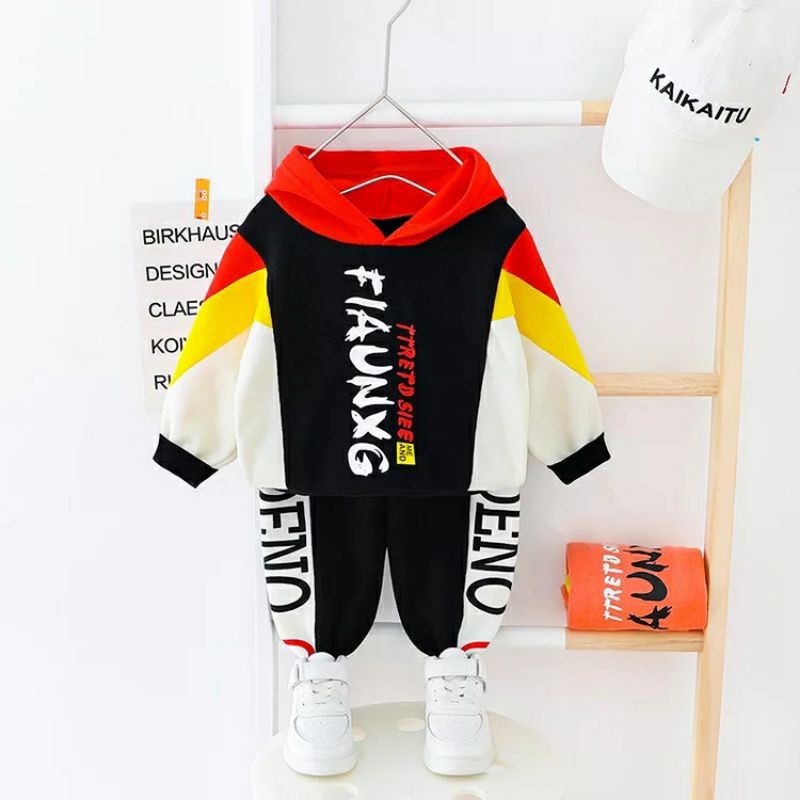 Setelan Anak Laki Sporty Fit 3-5th, Atasan Hoodie+Celana (Baleno Boy Set)