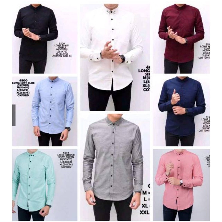 (COD)kemeja pria lengan panjang premium distro baju motif surfing flanel polos formal casual kasual,Kemeja Polos Katun Kerja,
