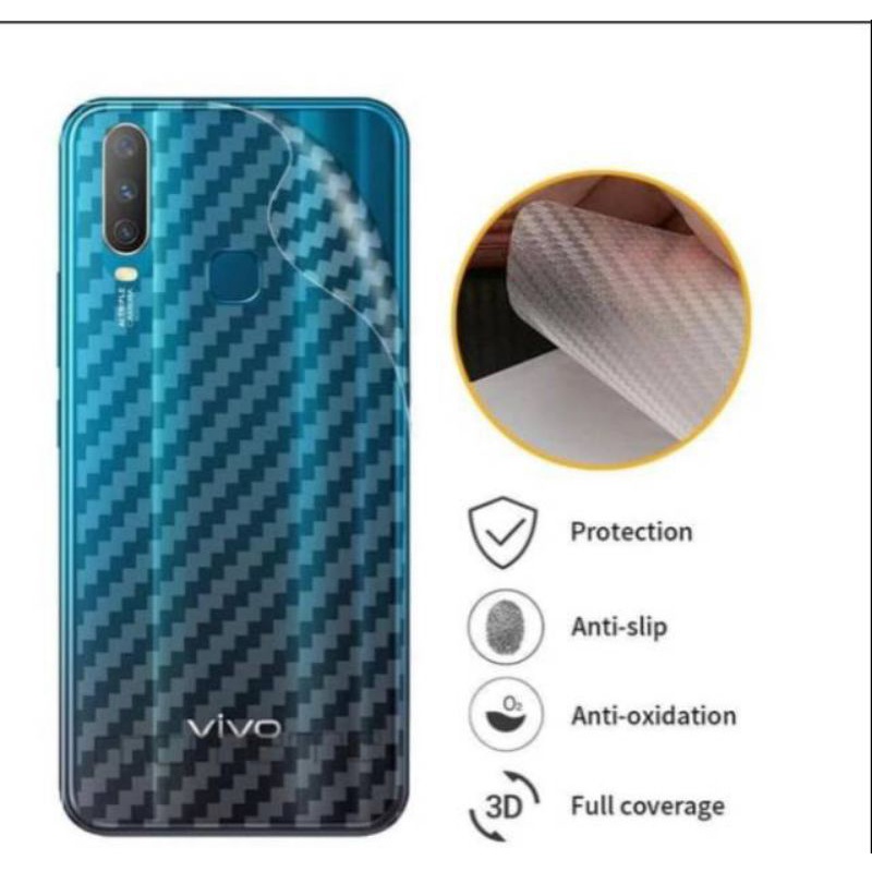 OPPO A5S A57 A39 A5 A9 A53 A33 2020 A37 NEO 9 - SKIN BACK CARBON HP /  HANDPHONE