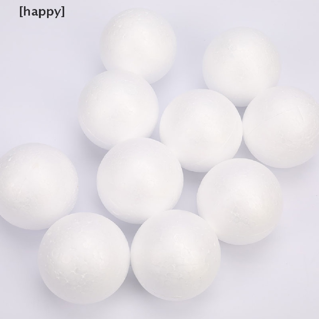 10pcs Bola Busa Polystyrene Styrofoam Ukuran 70mm Untuk Dekorasi Pesta