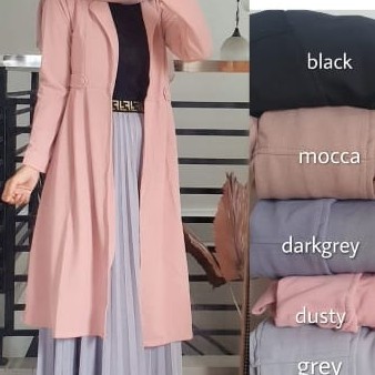 set Cardigan syakila outer baju muslim fashion terbaru ria ricis plisket