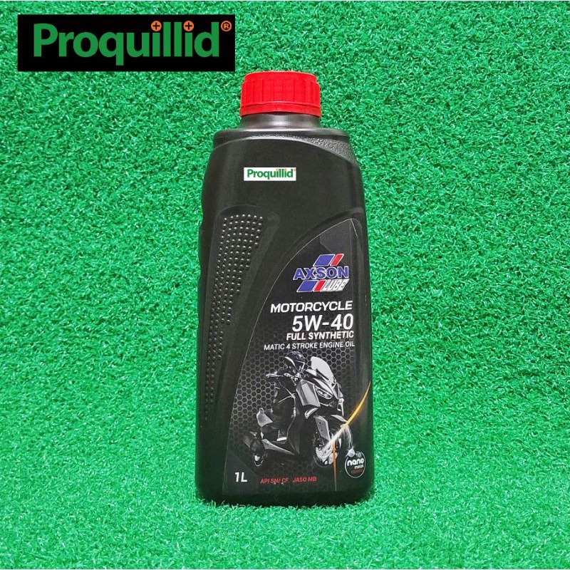 AXSON LUBE FULL SYNTHETIC MOTORCYCLE OIL MATIC 4T SAE 5W-40 API SN/CF JASO MB 1 L OLI MESIN MOTOR KO
