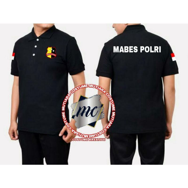 KAOS BAJU POLO KAOS KERAH MABES POLRI LENGAN PENDEK