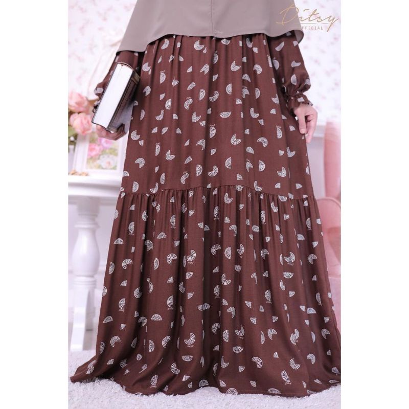 Ready siap kirim  Verdant Choco Nightgown Size M Bahan Viscosse Terra, by Ditsy