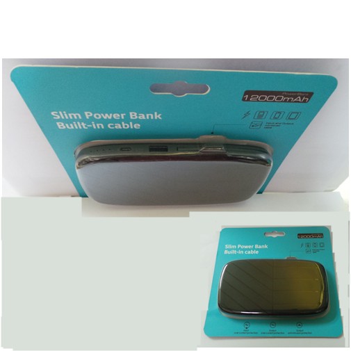 PROMO POWERBANK BCARE 12000MAH SLIM BUILT IN CABLE TERMURAH