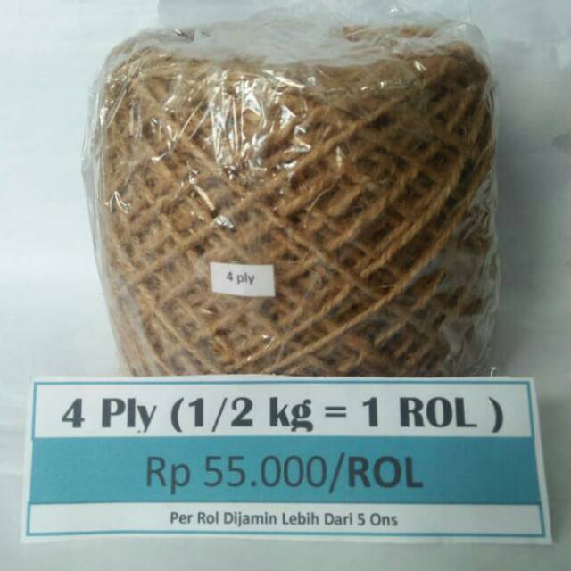 

4ply 500gram Tali Goni, Tali Rami, jute, aksesoris