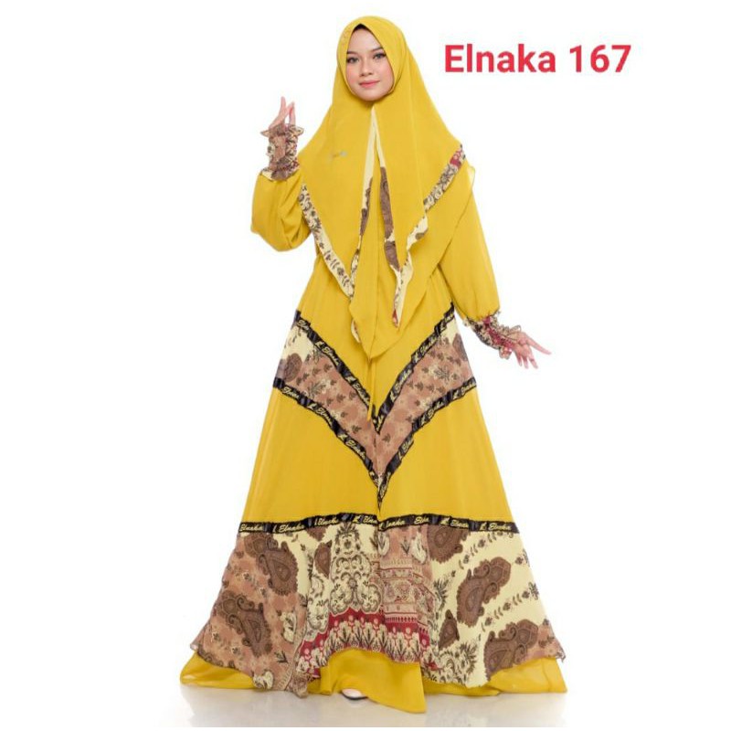 Elnaka 167_gamis syari ceruty premium by elnaka